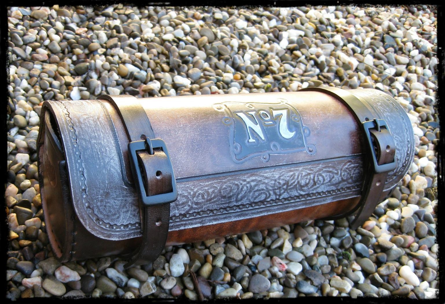 【Y2K】Jack Daniel's archive shoulder bag Jack Daniels leather saddlebag - DHCustom