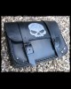 Borsa Skull in pelle nera (Medium)