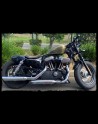 Sitz Sportster 2010-22 Skull Black Milwaukee 1903