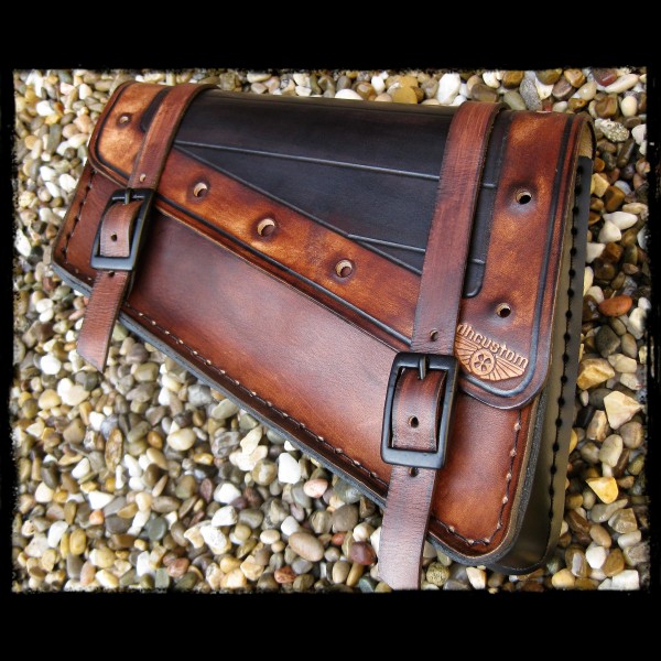 Brown - Dark Brown Mini Saddlebag