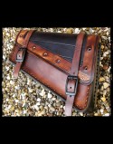 Brown - Dark Brown Mini Saddlebag