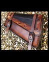 Brown - Dark Brown Mini Saddlebag