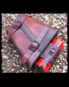 Saddlebag Vintage Dark Leather Bottle